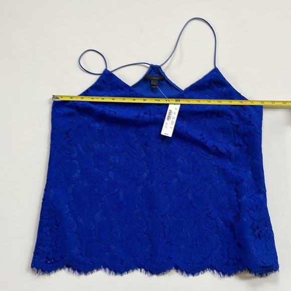 J.Crew Blue Lace Cami with thin Spaghetti Straps Size 12 - Picture 5 of 9